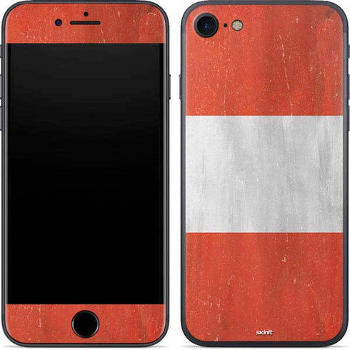Peru Flag Distressed iPhone 8 Skin